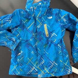 The North Face Blue and Yellow Geometric Jacket
